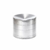 Grinder mit gewölbtem Deckel in Silber aus CNC-gefrästem Aluminium