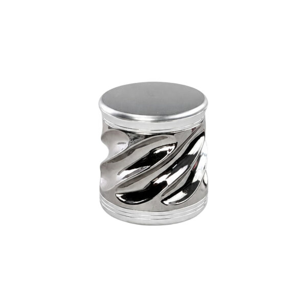Grinder mit Spiral-Design in Silber – 4-teilig mit 54 Diamantzähnen