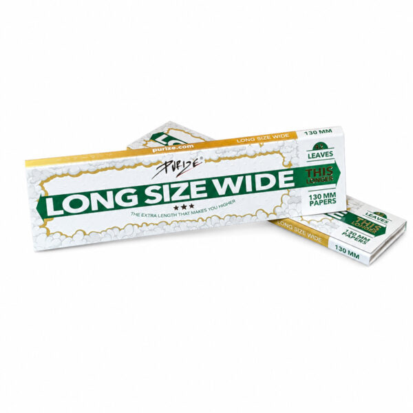 Purize Long Size Wide Papers – 130mm – ungebleicht – 42 Blättchen 1 Purize Long Size Wide Papers 130mm mit ungebleichtem Paper