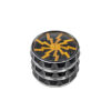 Blitz Grinder Ø60mm 4-teilig mit goldenem Blitzmotiv
