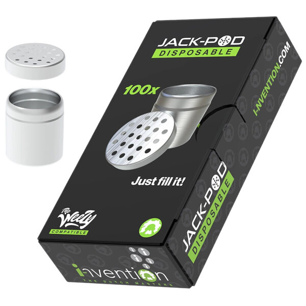 Jack-Pod Disposable – leere Pods für Purpfeife 1 Jack-Pod Disposable Verpackung mit leerem Pod und gelochtem Deckel