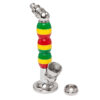 Metall Standpfeife mit aufgeschraubtem Köpfchen – 10,5cm