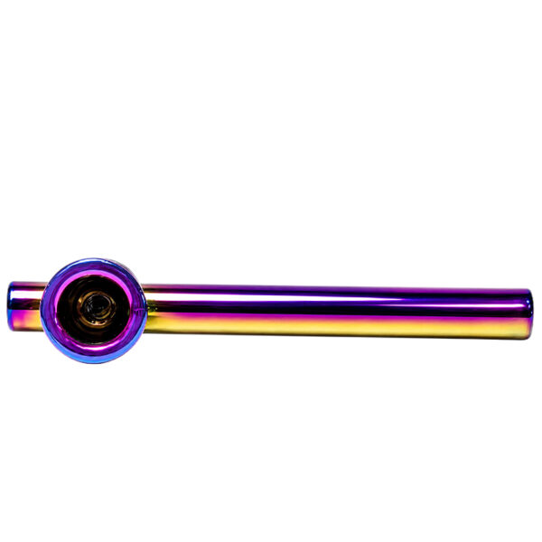 Rainbow Kawumm liegend – 10cm – Glaspfeife mit Rainbow-Finish