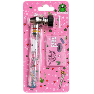 Baked Bunny Glaspfeife mit Metallköpfchen – 9,5cm – inkl. 5 Siebchen