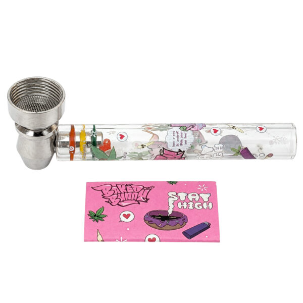 Baked Bunny Glaspfeife mit Metallköpfchen und Zubehör – 9,5cm