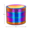 Konkaver Grinder Maße – Ø50mm – 39mm hoch – Rainbow