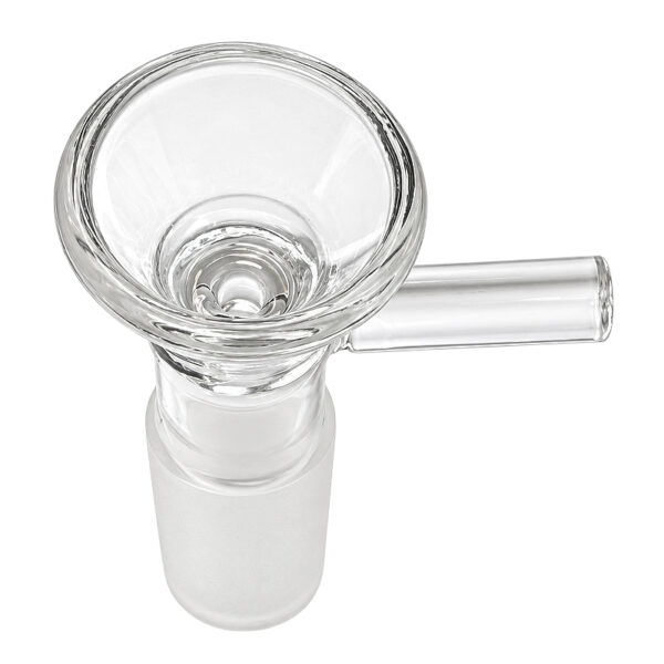 Trichter Flutschkopf 14,5mm von oben – Borosilikatglas mit Griff