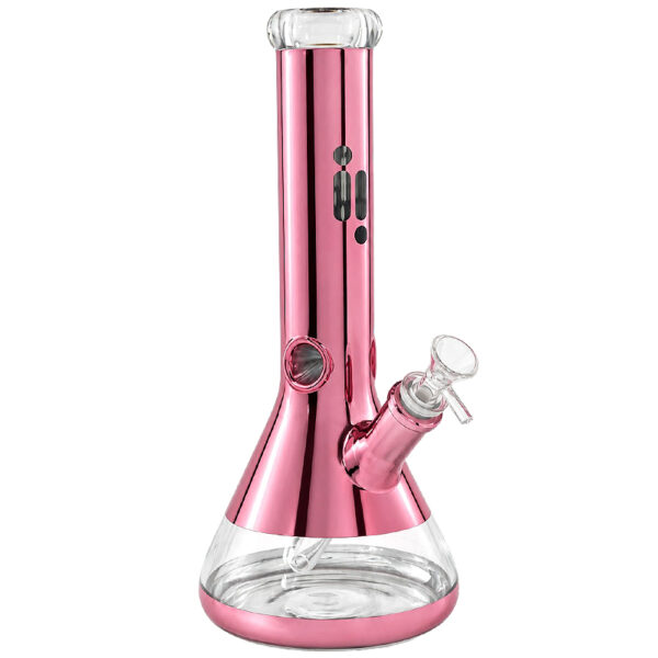 Aktionsbong TP-AST – 31cm – 7mm Borosilikatglas – 18,8mm auf 14,5mm 1 Aktionsbong TP-AST 31cm mit metallbedampfter spiegelnder Oberfläche