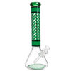 Bong Sonderangebot 37cm aus 5mm Borosilikatglas mit grünem Mundstück