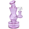 Bauchige Bong 13cm in Lila – Rückansicht