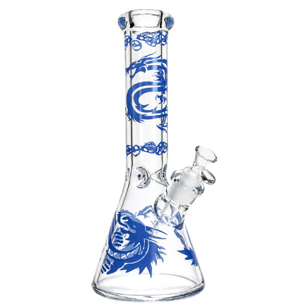 Drachen Bong – ca. 32cm – 7mm Borosilikatglas – 18,8mm auf 14,5mm - Sonderangebot 1 Drachen Bong ca. 32cm aus 7mm Borosilikatglas