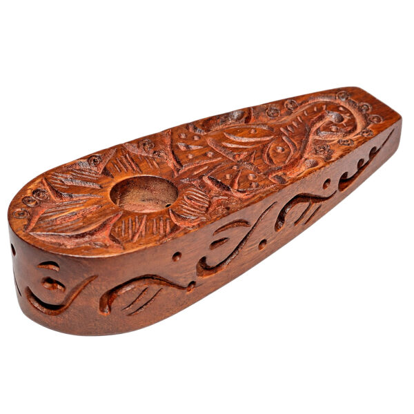 Holzpfeife mit Elefantenmotiv 10,5cm aus Rosenholz