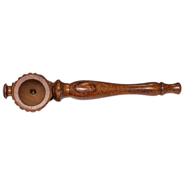 Holzpfeife mit Rosenmotiv ca. 13cm – Ansicht von oben