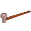 Holzpfeife mit rundem Specksteinkopf ca. 14,5cm