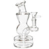 Klare bauchige Bong 13cm – Rückansicht