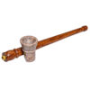 Schlanke Holzpfeife mit Specksteinkopf ca. 17cm – zerlegt mit abgeschraubtem Kopf