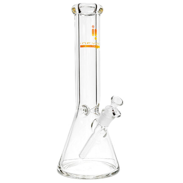 Aktions Beaker Bong aus 7mm Borosilikatglas mit Eiskerben
