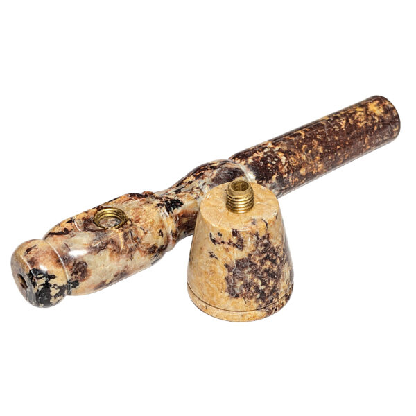 Klassische Specksteinpfeife ca. 13cm – zerlegt mit abgeschraubtem Kopf