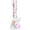 Quallen Bong 34cm mit Glow-in-the-Dark-Motiven aus Borosilikatglas